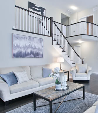 stunning living room staircase